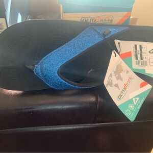 Aerothotic  Blue  Shimmer Sandals-New